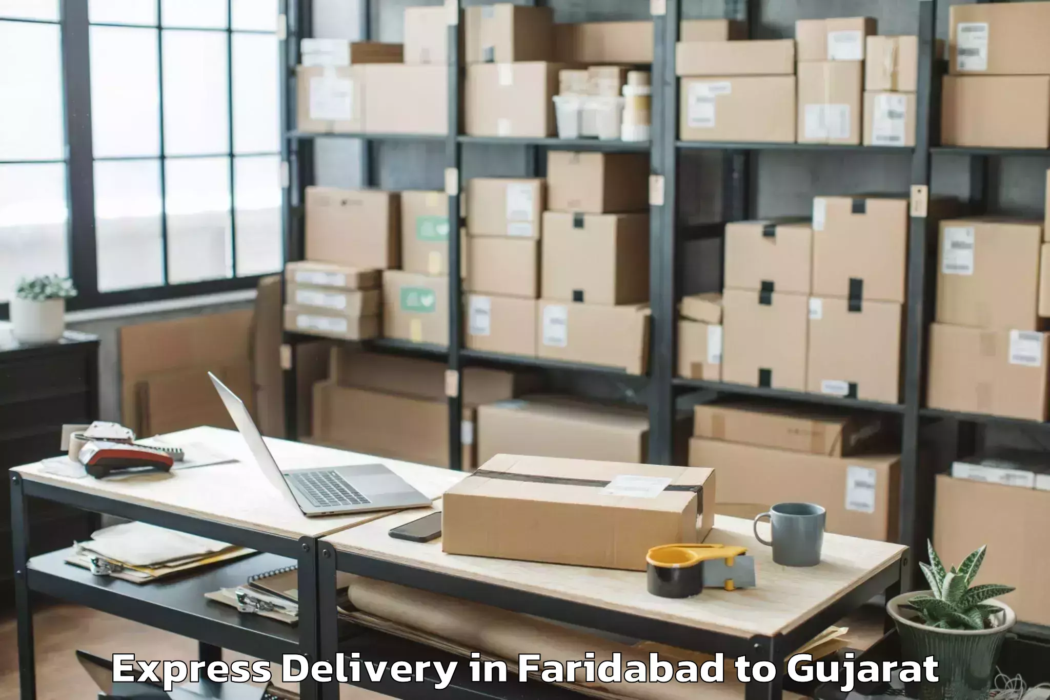 Easy Faridabad to Prantij Express Delivery Booking